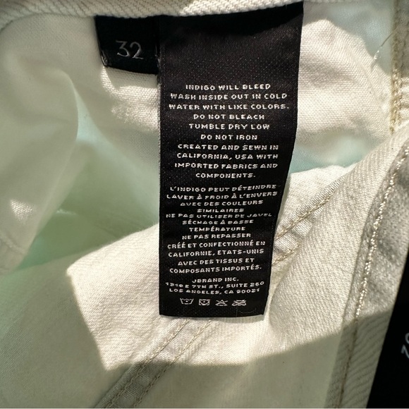 JBrand Womens Pleat Front Peg Vanish Bleached Wash Denim Jean Barrel Leg Cotton - Picture 12 of 14